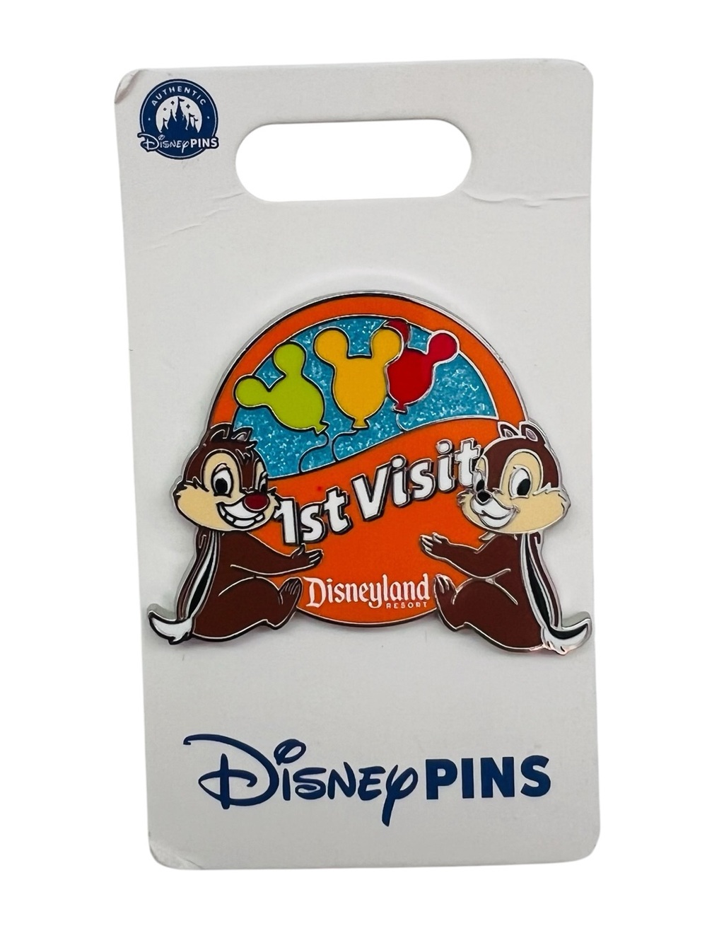 Disneyland Resort DLR 1st Visit Chip 'n' Dale Enamel Pin